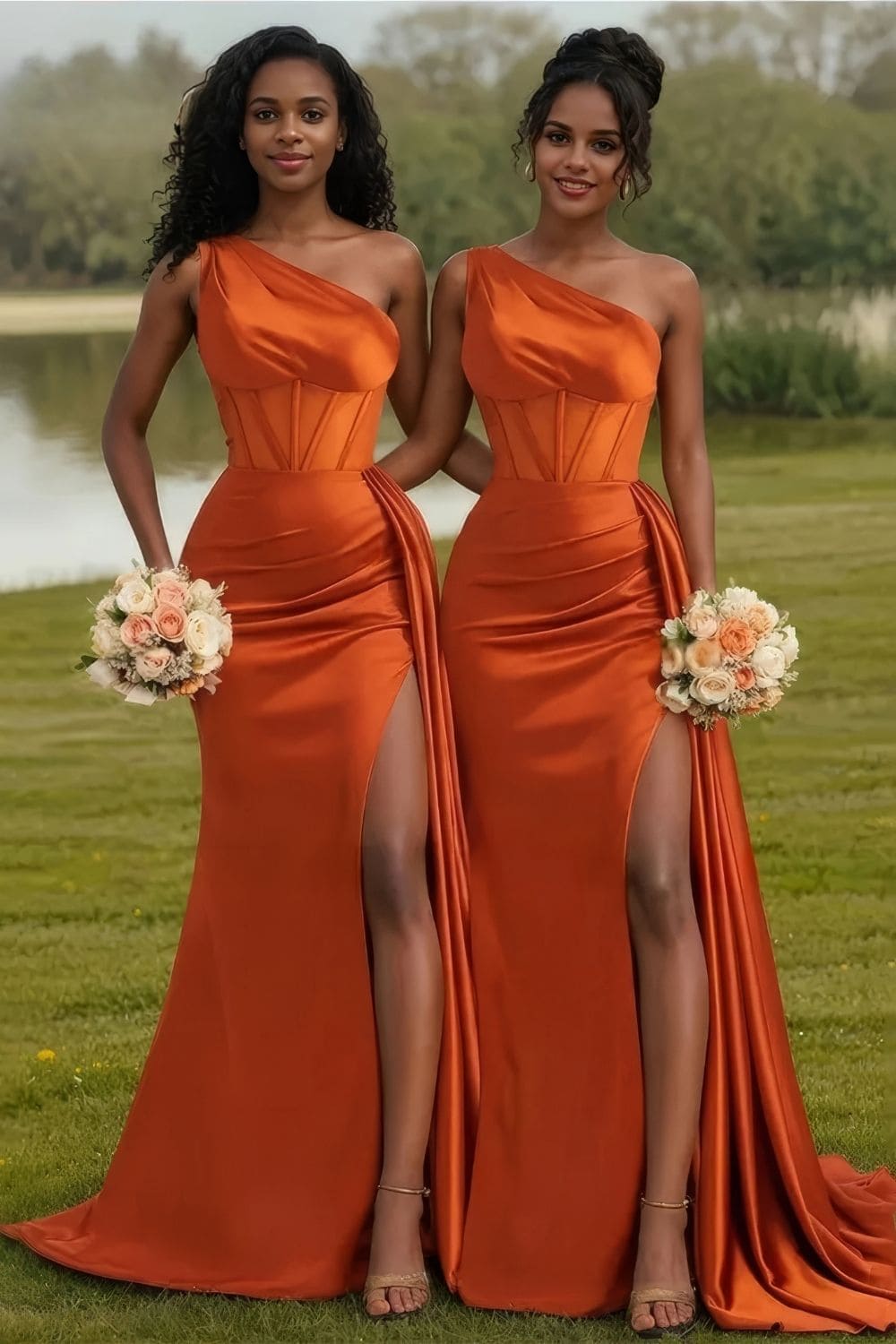 Robe Demoiselle D Honneur Terracotta Fendue Et Asym trique Terracotta Robe Demoiselle D Honneur Terracotta Fendue Et Asym trique Terracotta